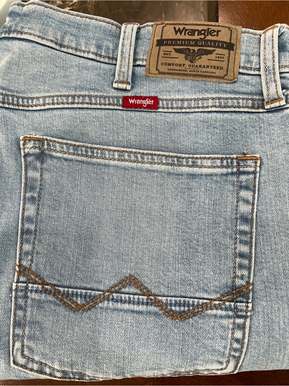 Wrangler Light Blue Bootcut Jeans - Classic Back Pocket 38* 30